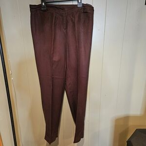 Avenue Soft Women’s Tall Pants | Size 14/16 Tall Rich Brown Stretch Comfort Fi